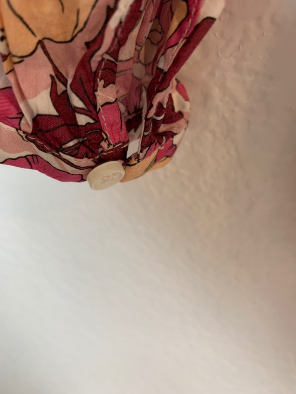 J. Crew Liberty Butterfield Poppy Cotton Blouse Medium Floral Smocked Pink - Picture 10 of 16